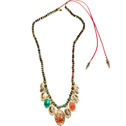 Epure Medals Necklace Turquoise