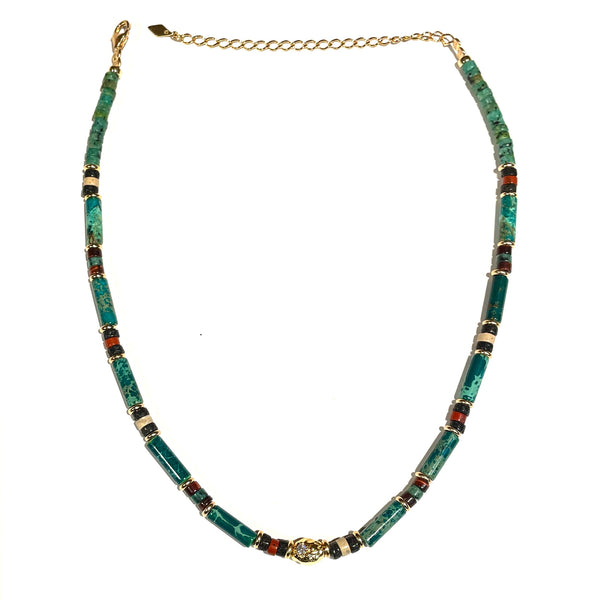 Diego Necklace Tubes goldy