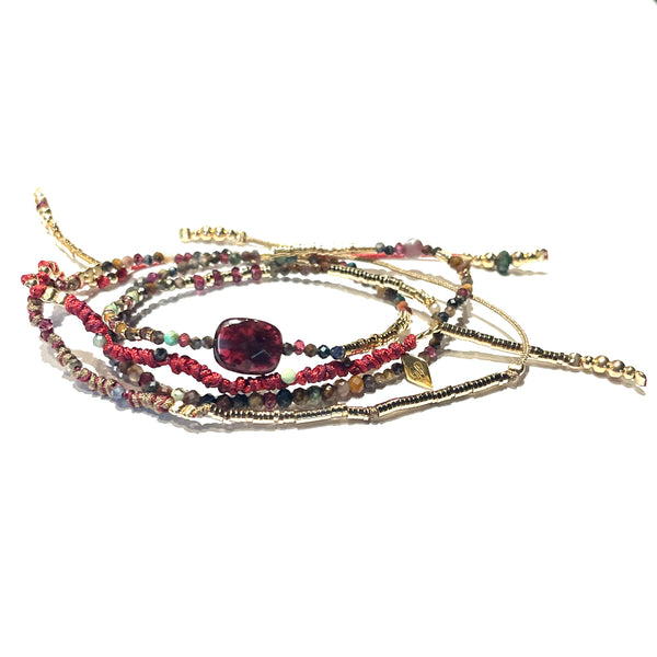 Charm Bracelet Garnet 2