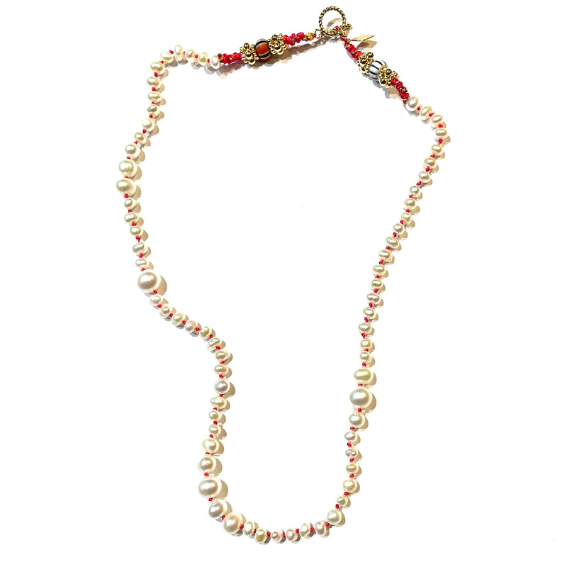 Handwoven Pearls Necklace